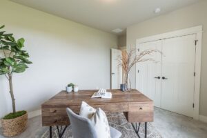 home-office A Secluded Home Office, Alluding to the Privacy of Two-Story Houses