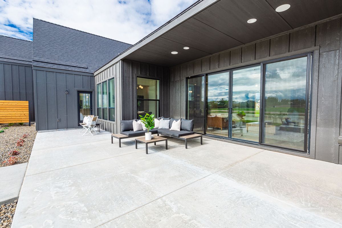 Patio of a Contemporary Ranch Home in Idaho